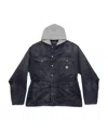 Balenciaga Logo-patch Classic-hood Parka In Black