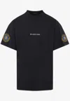 Balenciaga T-shirt Oversize In Cotone Ardesia  Uomo In Black