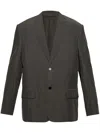 Balenciaga Pinstripe Button In Grey