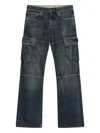 Balenciaga Blue Cargo Regular Jeans With A Faded Effect In Blue