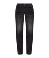 Balenciaga Logo-patch Tapered Jeans In Black