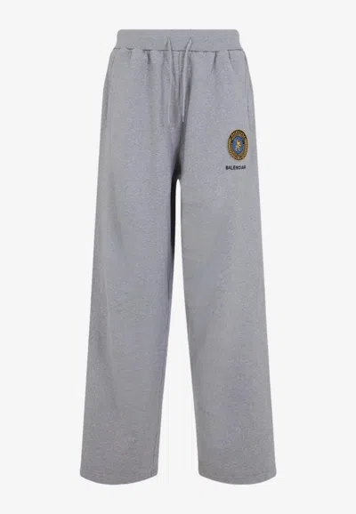 BALENCIAGA LOGO-PATCH TRACK PANTS