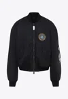 Balenciaga Large Fit Bomber Jacket With Uniform Patch