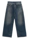 Balenciaga Logo-patch Jeans In Blue