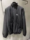 Balenciaga Logo Pattern Casual Jacket In Black