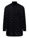 Balenciaga Logo-pattern Shirt In Black