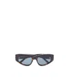 Balenciaga Logo-plaque Arm Sunglasses In Black