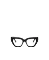 Balenciaga Logo-plaque Cat-eye Glasses In Black