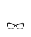 Balenciaga Logo-plaque Cat-eye Glasses In Black
