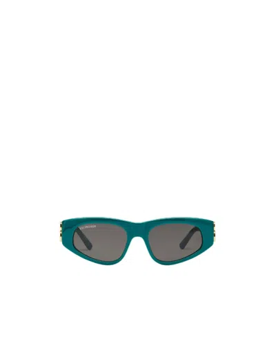 Balenciaga Logo-plaque Cat-eye Sunglasses In Green