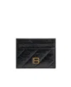 Balenciaga Logo-plaque Leather Cardholder In Black