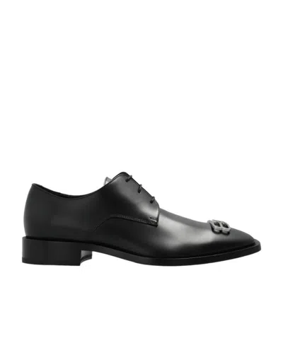 BALENCIAGA BALENCIAGA BB ICON PLAQUE DERBY LACE-UP SHOES