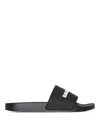 Balenciaga Pool Low Sandals With Logo In Black