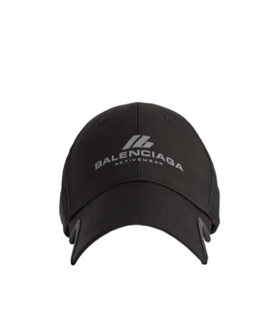 Balenciaga Logo-print Baseball Cap In Black