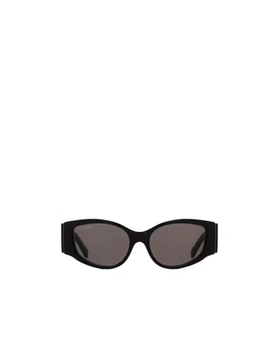 Balenciaga Logo-print Biker Sunglasses In Black