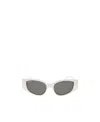 Balenciaga Logo-print Biker Sunglasses In White