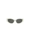 Balenciaga Logo-print Biker Sunglasses In White