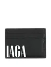 Balenciaga Logo-print Card Holder In Black