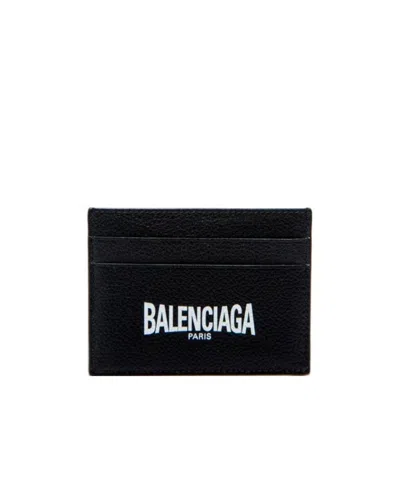 Balenciaga Logo-print Cardholder In Black