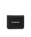 Balenciaga Logo Print Cardholder In Black