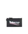 Balenciaga Long Cash Card And Coin Holder Accessories In Black
