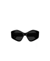 Balenciaga Grey Rectangular Ladies Sunglasses Bb0096s 001 51 In Black