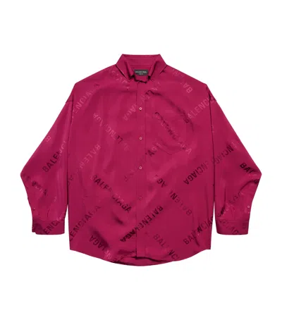 Balenciaga Logo Print Cocoon Shirt