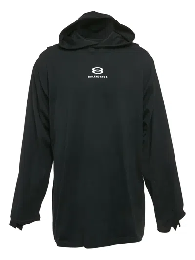 Pre-owned Balenciaga Logo-print Cotton Hoodie