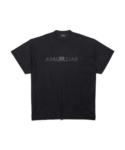 Balenciaga Logo-print Cotton T-shirt In Black