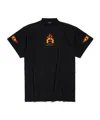 Balenciaga Men's Burning Unity Oversized T-shirt In Black