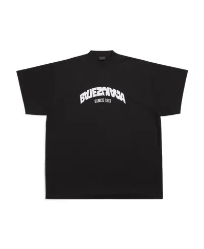 Balenciaga Back Flip T-shirt Oversized In Black
