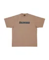 Balenciaga Logo-print Cotton T-shirt In Brown