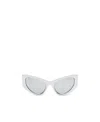 Balenciaga Logo-print D-frame Sunglasses In White