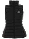 Balenciaga Sleeveless Quilted High Neck Jacket In Schwarz