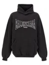 Balenciaga Logo Cotton Jersey Hoodie In Black