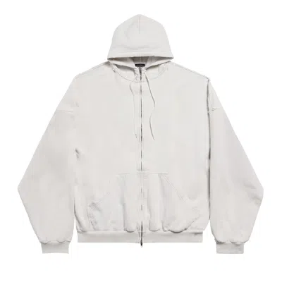 Pre-owned Balenciaga Logo Print Hoodie 'dirty White/red' | Men's Size 1