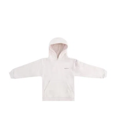 Balenciaga Logo Print Hoodie In White