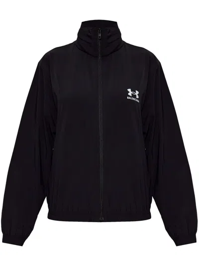 Balenciaga Logo-print Jacket In Schwarz