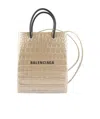 Balenciaga Logo-print Leather Tote Bag In Nude
