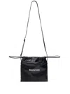 Balenciaga Logo-print Messenger Bag In 1090 Black