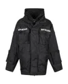 Balenciaga Logo-print Oversized Technical Parka In Black