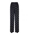 Balenciaga Logo-print Poplin Palazzo Pants In Black