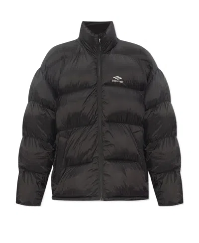 Balenciaga 3b Sports Icon Down Padded Jacket In Black