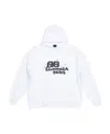 Balenciaga Logo-print Pullover Hoodie In White