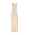 Balenciaga White Logo-print Racerback Gown