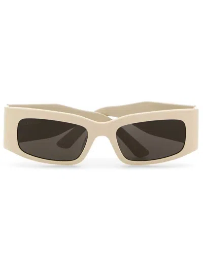 BALENCIAGA LOGO-PRINT RECTANGLE-FRAME SUNGLASSES