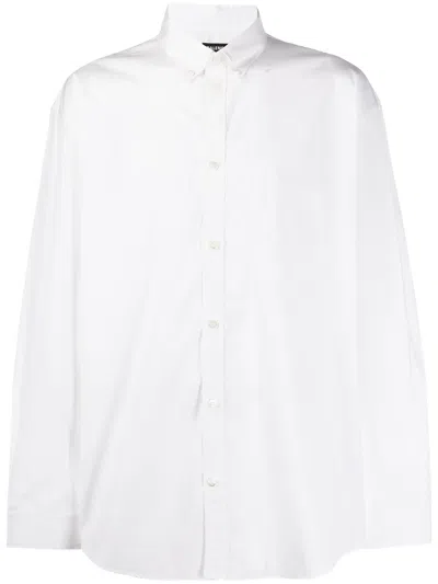 Balenciaga Logo Print Shirt In White