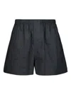 Balenciaga Cotton Pyjama Shorts In Black