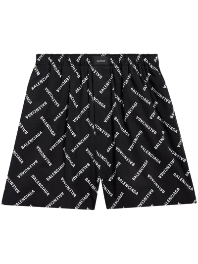 BALENCIAGA LOGO-PRINT SHORTS