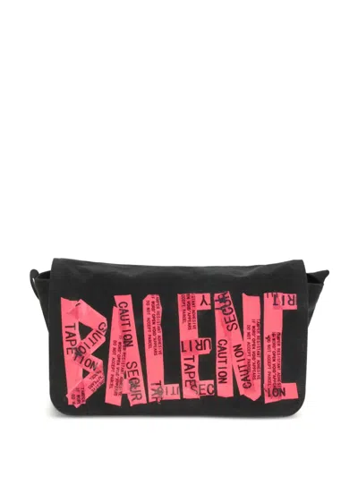 Balenciaga Logo-print Shoulder Bag In Black